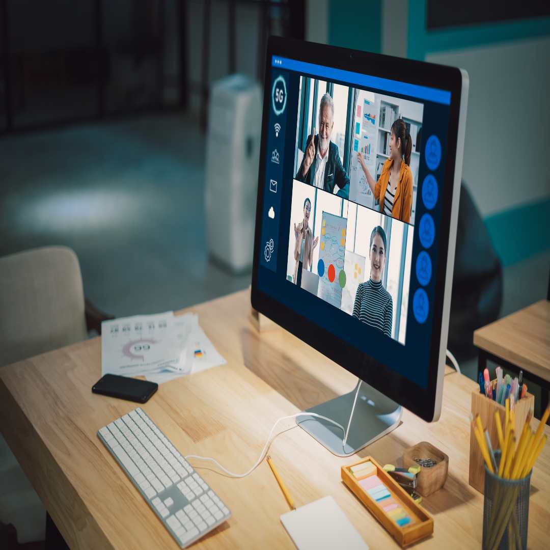 laptop on a desk